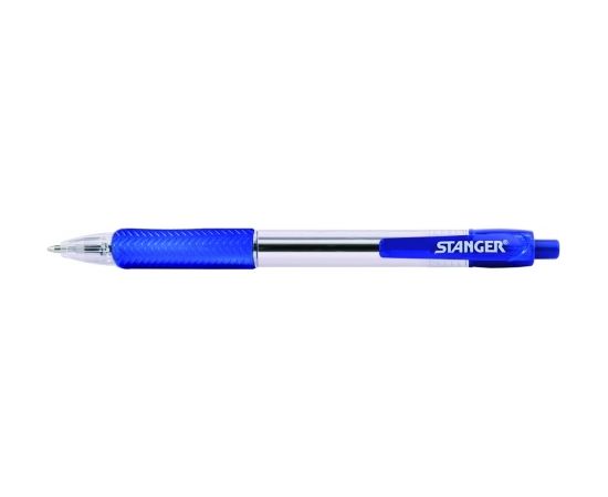 STANGER  Ball Point Pens 1.0 Softgrip retractable, blue, 10 pcs 18000300038 Pildspalvas