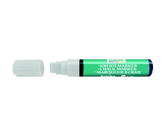 STANGER chalk MARKER jumbo, 8-15 mm, white, 4 pcs 620050