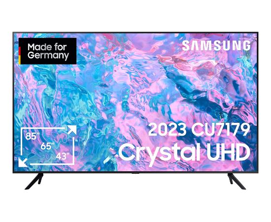 SAMSUNG GU-43CU7179, LED TV (108 cm (43 inches), black, UltraHD, SmartTV, HDR 10+, WLAN, Bluetooth)