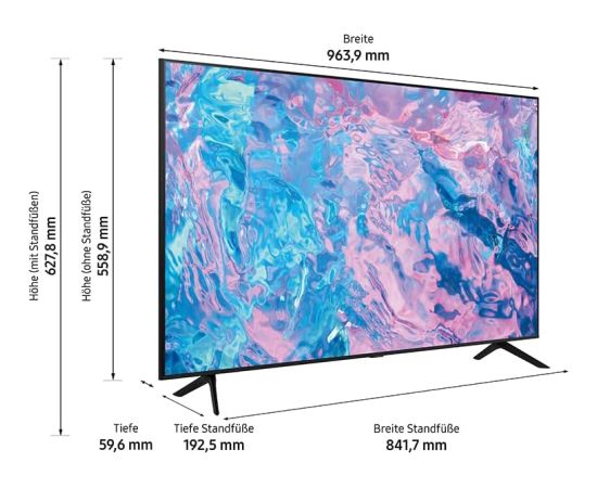 SAMSUNG GU-43CU7179, LED TV (108 cm (43 inches), black, UltraHD, SmartTV, HDR 10+, WLAN, Bluetooth)