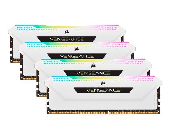 Corsair DDR4 - 32 GB -3200 - CL - 16 - Quad-Kit, RAM (white, CMH32GX4M4E3200C16W, Vengeance RGB PRO SL)