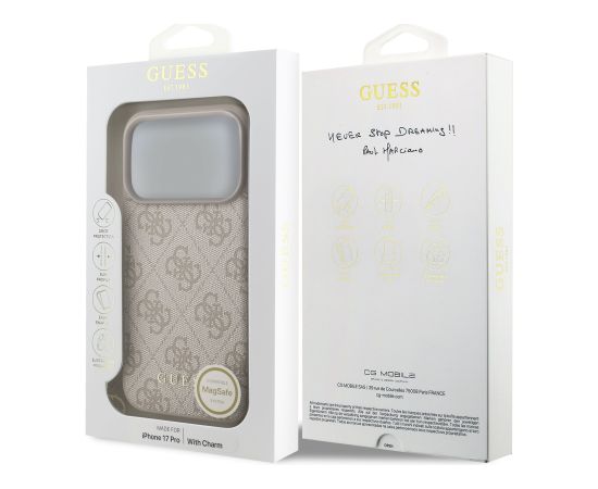 Guess 4G Charm Case Aizsargapvalks priekš Apple iPhone 17 Pro