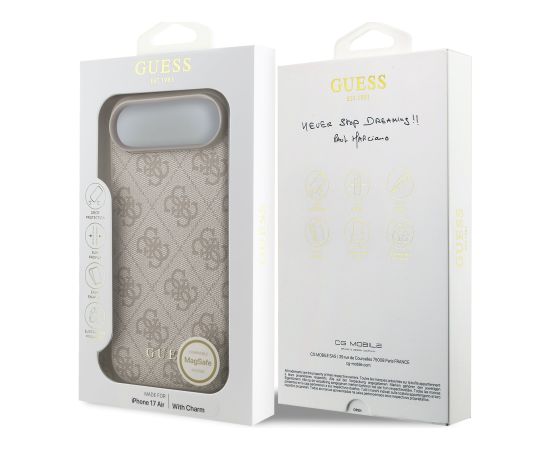 Guess 4G Charm Case Aizsargapvalks priekš Apple iPhone 17 Air