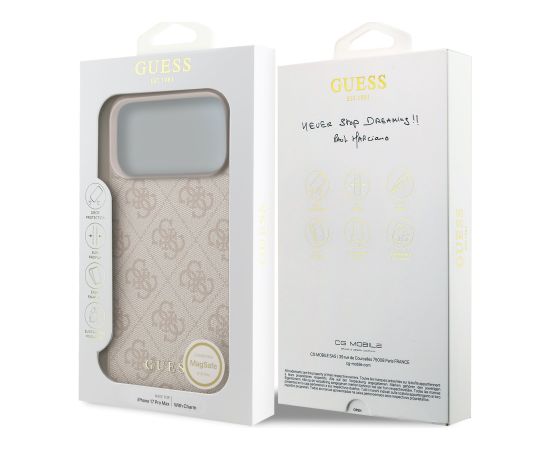 Guess 4G Charm Case Aizsargapvalks priekš Apple iPhone 17 Pro Max