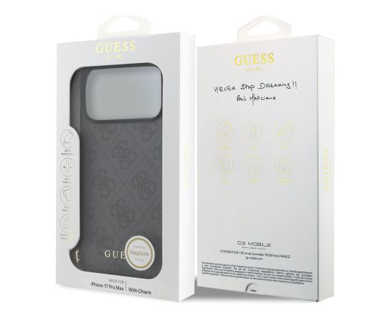 Guess 4G Charm Case Aizsargapvalks priekš Apple iPhone 17 Pro Max