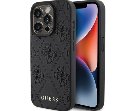Guess PU Quilted 4G Classic Case Aizsargapvalks Priekš Apple iPhone 15 Pro Max