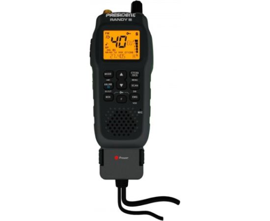 President Randy ASC AM/FM CB Portable Radio Black
