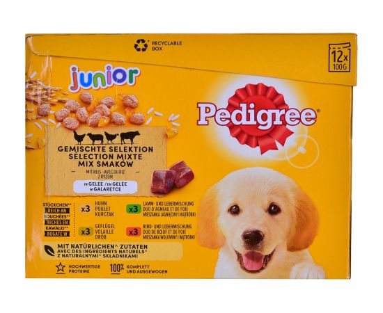 PEDIGREE Junior Selection Mix - Wet dog food - 12x100 g