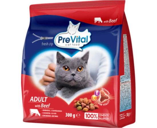 PREVITAL Adult Beef  - dry cat food - 300g