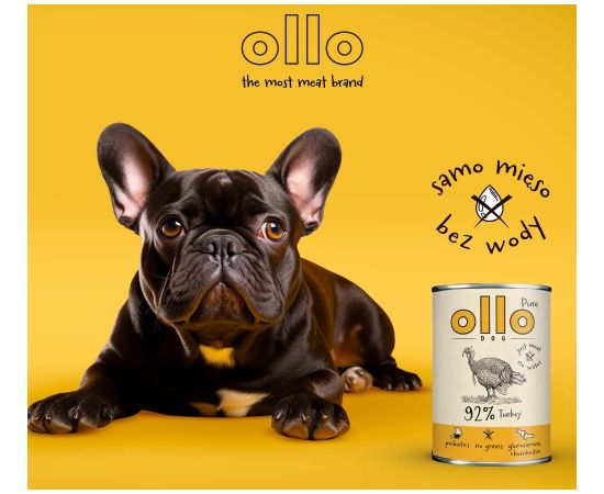 OLLO Pure Turkey - wet dog food - 850g