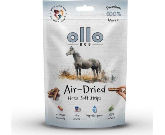 OLLO Air-Dried Horse  strips - dog treat - 80g