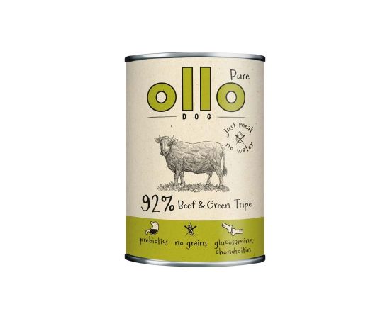 OLLO Pure Beef and Green tripe - wet dog food - 400g