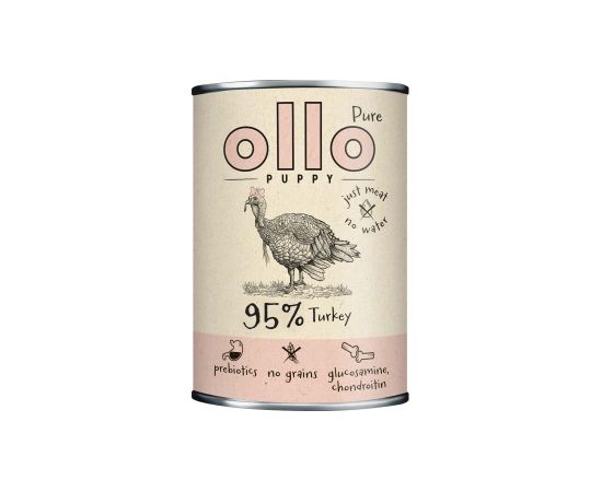 OLLO Puppy Pure Turkey - wet dog food - 850 g