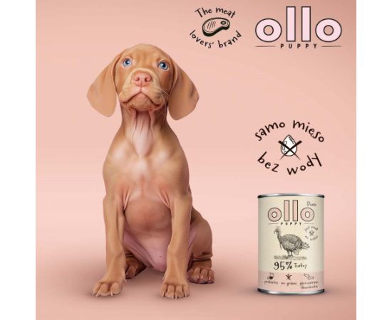 OLLO Puppy Pure Turkey - wet dog food - 850 g