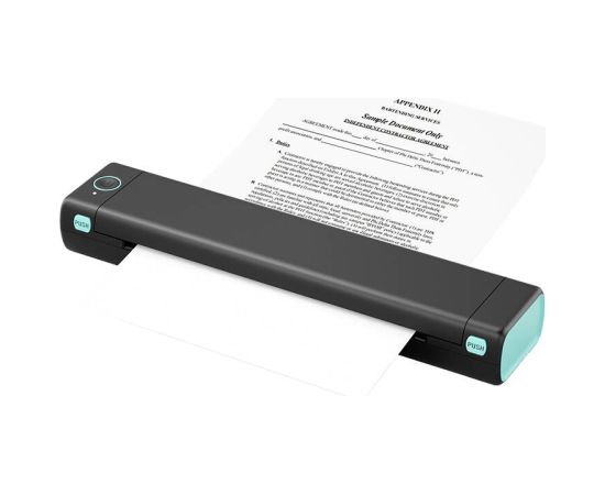 Portable A4 label printer Phomemo M08F (black and green)