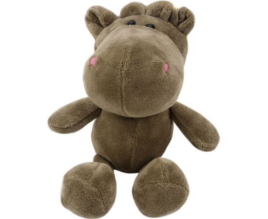 Leantoys Pluszowa Maskotka Przytulanka Hipopotam Z Przyssawką Brązowy 23 x 12 cm LEAN TOYS