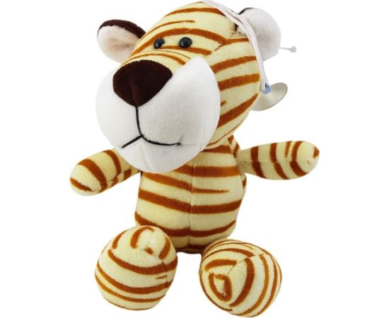 Leantoys Pluszowa Maskotka Przytulanka Tygrys Z Przyssawką Kremowy 23 x 12 cm EDUKAMP