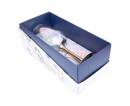 Vīna glāze FLOW "Super Dad" H21,2cm 450ml, caurspīdīgs stikls, zila kaste