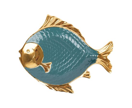Šķīvis GOLDFISH 38x34cm, zaļš