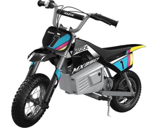 Razor MX350 elektriski darbināms motocikls, ar uzlīmēm, melns