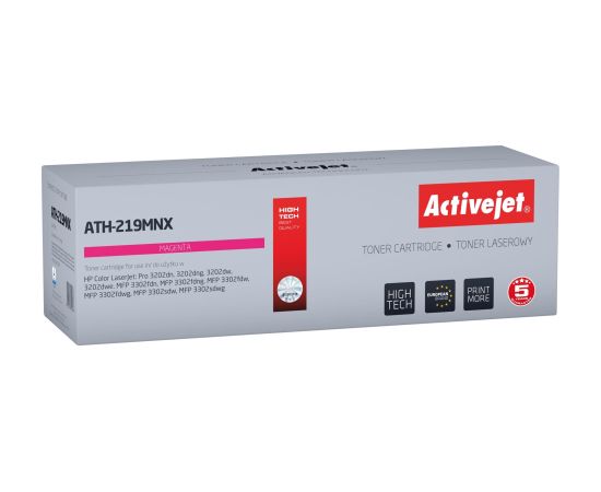 Activejet ATH-219MNX Toner for HP printer, replacement HP 219X W2193X; Supreme; 2500 pages; magenta, with chip