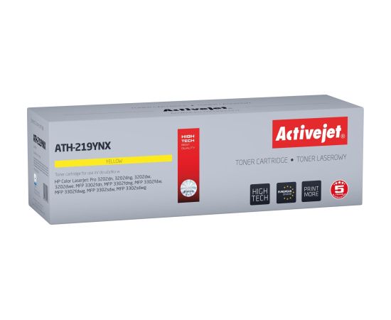 Activejet ATH-219YNX Toner for HP printer, replacement HP 219X W2192X; Supreme; 2500 pages; yellow, with chip