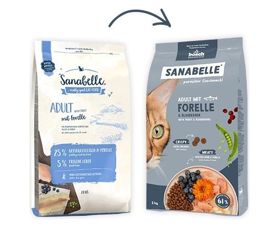 BOSCH Sanabelle Adult pstrąg sucha karma dla kotów 8kg