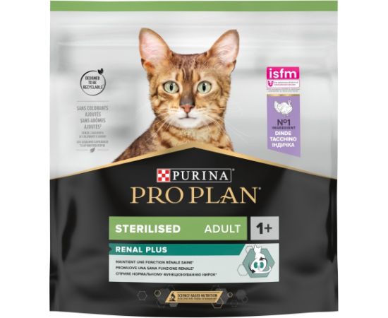 PURINA Pro Plan Sterilised Renal Turkey - dry cat food - 400g