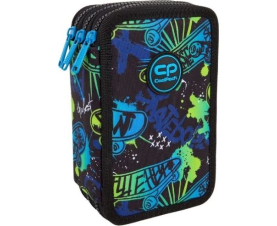 Triple decker pencil case with equipment CoolPack Jumper 3 SKATE NIGHT