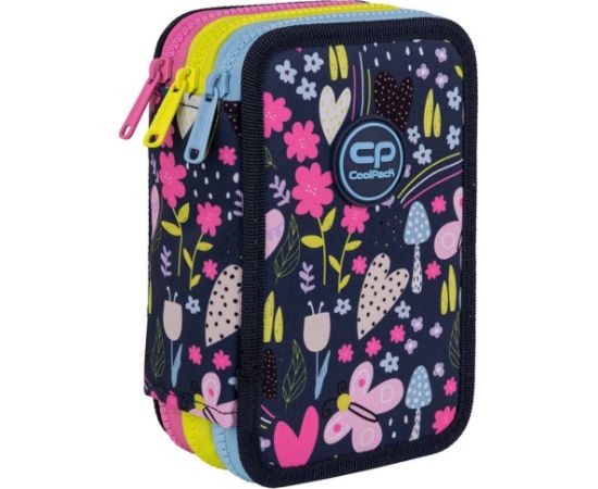 Triple decker pencil case with equipment CoolPack Jumper 3 IN THE GARDEN