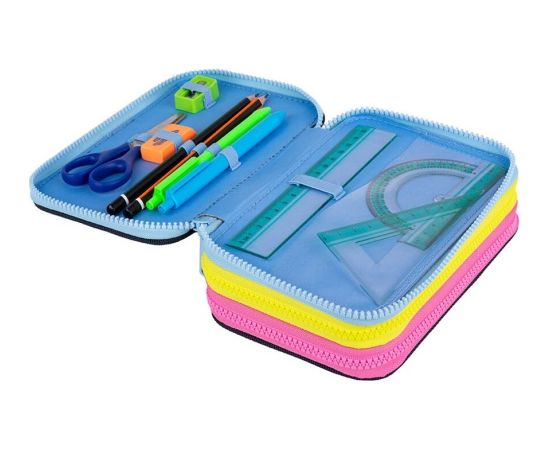 Triple decker pencil case with equipment CoolPack Jumper 3 IN THE GARDEN