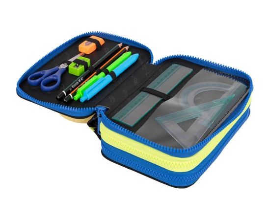 Triple decker pencil case with equipment CoolPack Jumper 3 ATLANTIS