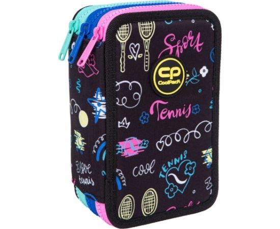 Triple decker pencil case with equipment CoolPack Jumper 3 TENNIS STAR