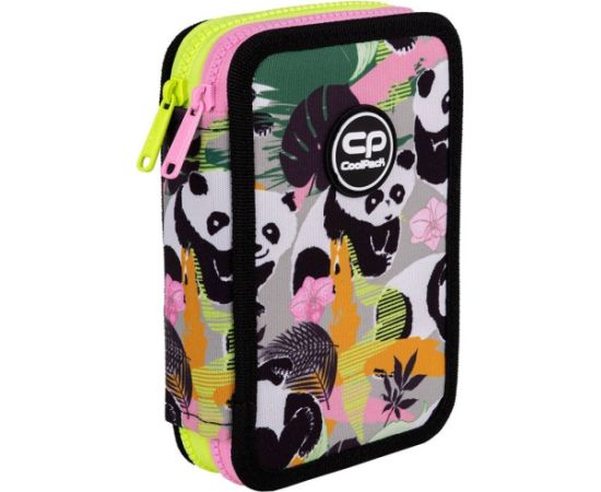 Double decker school pencil case with equipment CoolPack Jumper 2 PANDA GANG