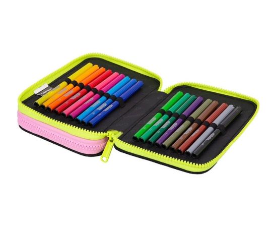 Double decker school pencil case with equipment CoolPack Jumper 2 PANDA GANG