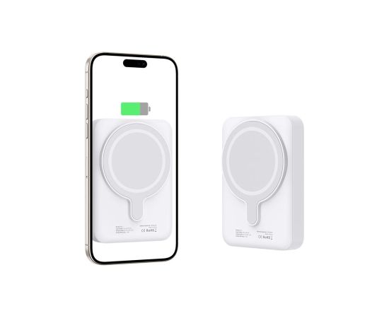 Tech-Protect LifeMag PB11 Powerbank с портом USB-C MagSafe 10000mAh 15W - белый + кабель USB-C
