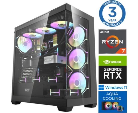 INTOP AQUA Ryzen 7 9700X 64GB DDR5 1TB SSD M.2 NVME+2TB RTX5080 16GB
 WIN11 Personālie datori