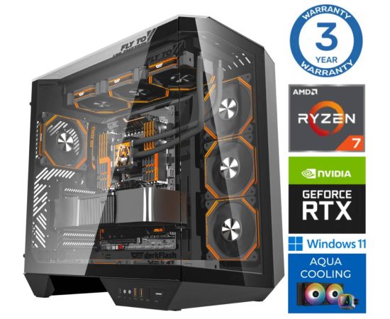 INTOP AQUA Ryzen 7 7800X3D 64GB DDR5 1TB SSD M.2 NVME+2TB RTX5080 16GB
 WIN11 Personālie datori