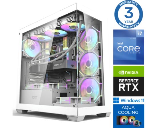 INTOP AQUA i7-14700F 16GB DDR5 1TB SSD M.2 NVME RTX5080 16GB
 WIN11 Personālie datori