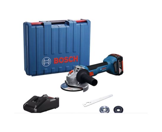 Akumulatora leņķa slīpmašīna Bosch GWS 18V-8 Professional; 125 mm; 18 V; 1x4,0 Ah akum.; ar koferi