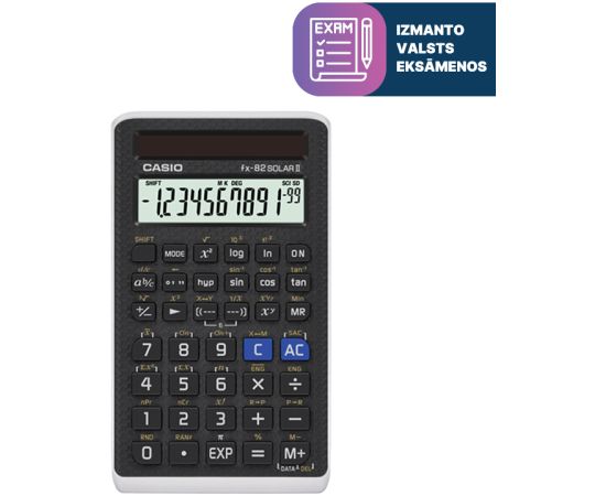 Zinātnisks kalkulators CASIO FX-82Solar II, 19 x 70 x 121 mm