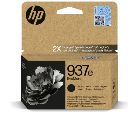 HP 937e EvoMore (4S6W9NE) Ink Cartridge, Black