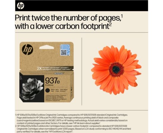 HP 937e EvoMore (4S6W9NE) Ink Cartridge, Black