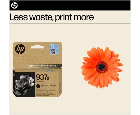 HP 937e EvoMore (4S6W9NE) Ink Cartridge, Black