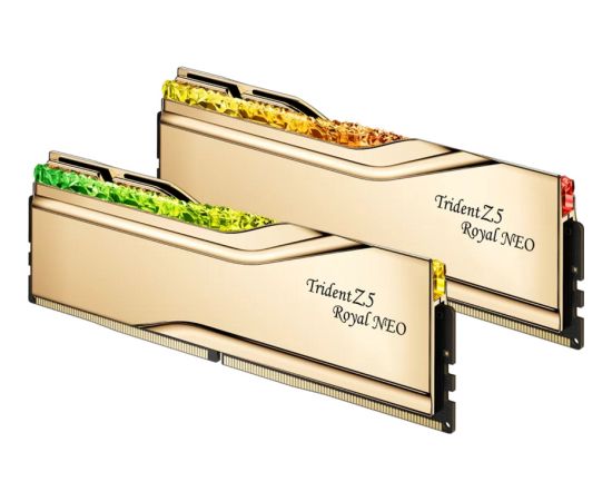 G.Skill DDR5 - 64GB - 6000 - CL - 26 (2x 32 GB) dual kit (gold, F5-6000J2636H32GX2-TR5NG, Trident Z5 Royal Neo, AMD EXPO) RAM Operatīvā atmiņa