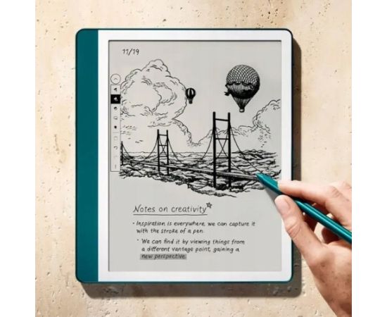 Amazon Ebook New Kindle Scribe - 2024 release 10.2" glare-free 64GB Wi-Fi (Without Lockscreen Ads) with Premium Pen Jade