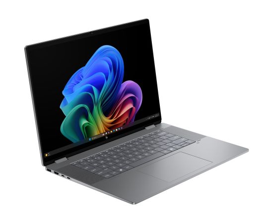 HP OmniBook X Flip AI 16-ar0007nn - Ryzen AI 5 340, 16GB, 512GB SSD, 16 2K 400-nit Touch, 5MP IR cam, US backlit keyboard, 68Wh, Meteor silver, Win 11 Home, 1 years   BP7R4EA#ABB