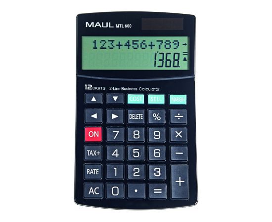 Galda kalkulators MAUL MTL 600, 12 cipari, 2 rindiņas, kursora taustiņi
