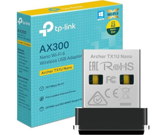 WRL ADAPTER 300MBPS USB/ARCHER TX1U NANO TP-LINK Wi-fi Aдаптеры