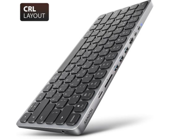 KEYBOARD + I/O HUB 9IN1/0.6M HMC-KB-CRL AXAGON